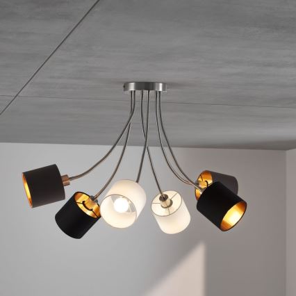 Wofi 9609.06.10.9000 - Lampadario a sospensione con supporto rigido CHARME 6xE14/40W/230V