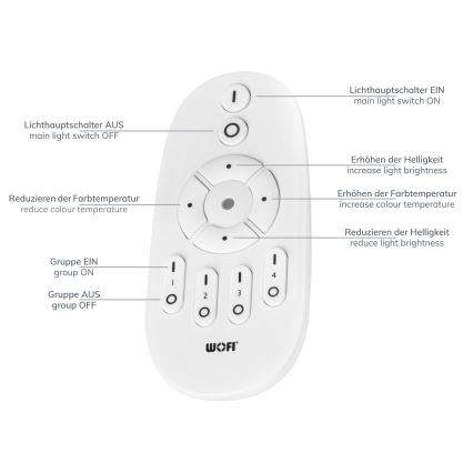 Wofi 9694.01.70.7120 - Plafoniera LED dimmerabile MILO LED/52W/230V 2700-6000K + telecomando