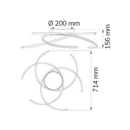 Wofi - Plafoniera JULS LED/24W/230V