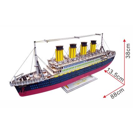 Woodcraft - Puzzle 3D di legno Titanic