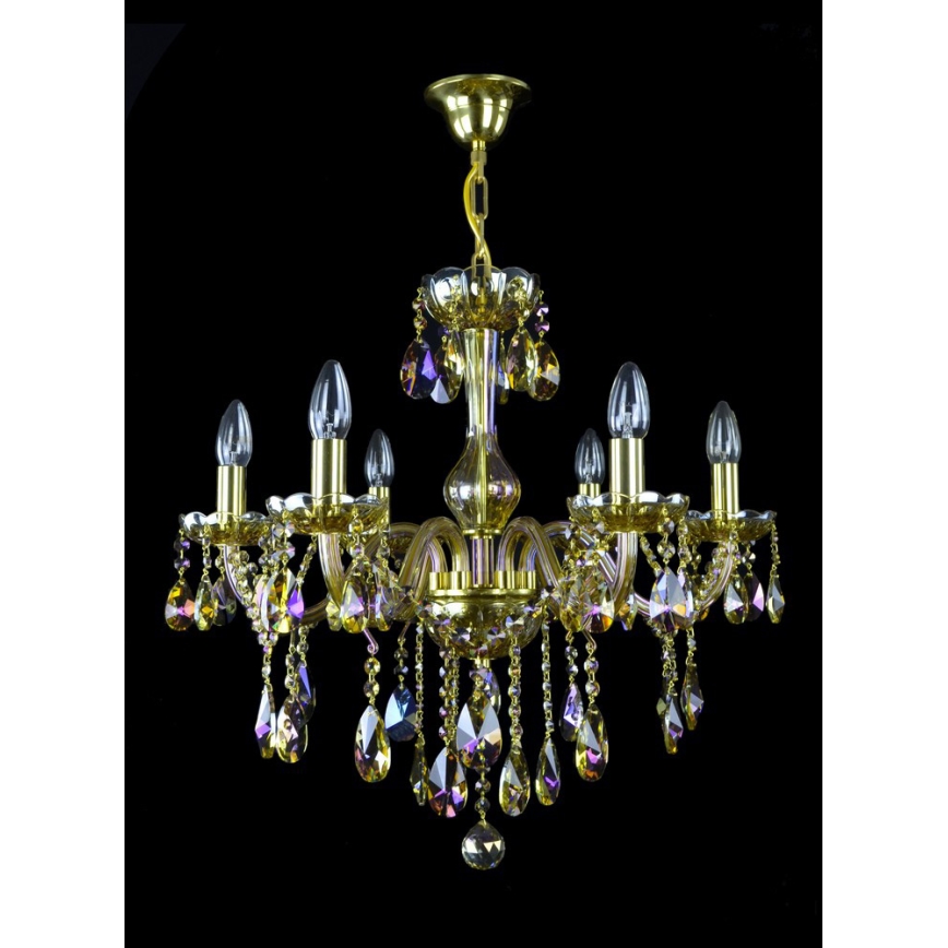Wranovsky JWZ167061100 - Lampadario di cristallo a sospensione con catena CLARIT 6xE14/40W/230V