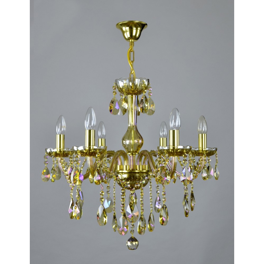 Wranovsky JWZ167061100 - Lampadario di cristallo a sospensione con catena CLARIT 6xE14/40W/230V