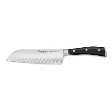 Wüsthof - Coltello da cucina giapponese CLASSIC IKON 17 cm nero