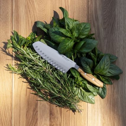 Wüsthof - Coltello da cucina santoku AMICI 17 cm legno d'ulivo