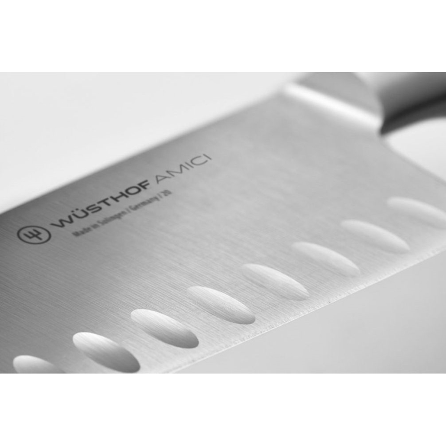 Wüsthof - Coltello da cucina santoku AMICI 17 cm legno d'ulivo