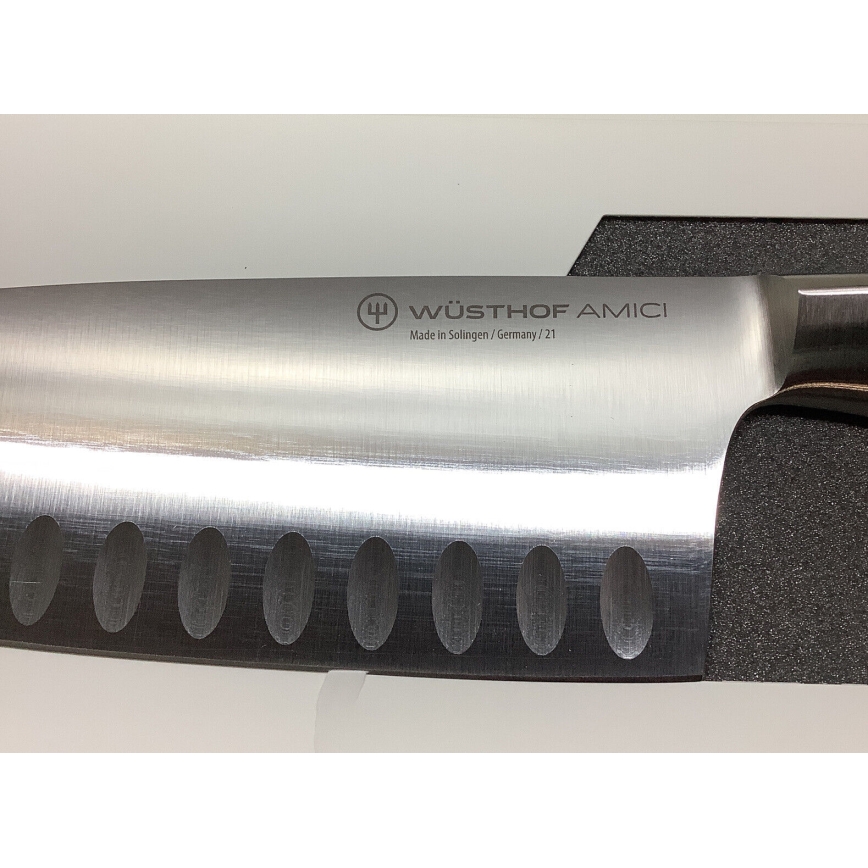 Wüsthof - Coltello da cucina santoku AMICI 17 cm legno d'ulivo