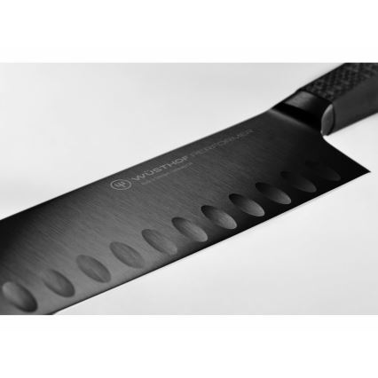 Wüsthof - Coltello da cucina santoku PERFORMER 17 cm nero