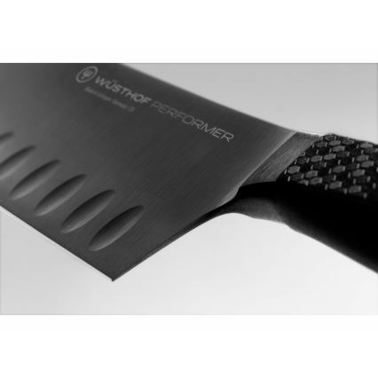 Wüsthof - Coltello da cucina santoku PERFORMER 17 cm nero