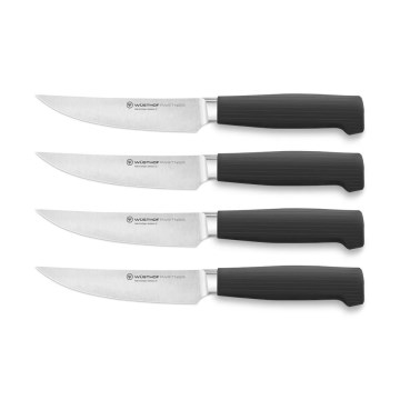 Wüsthof - Set di coltelli da bistecca PARTNER, 4 pezzi neri