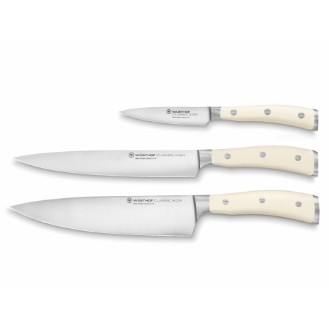 Wüsthof - Set di coltelli da cucina CLASSIC IKON 3 pezzi cremoso