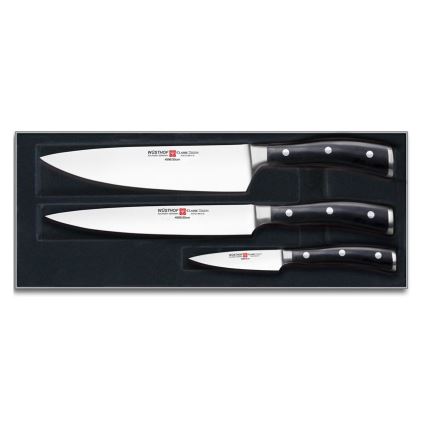 Wüsthof - Set di coltelli da cucina CLASSIC IKON 3 pz nero