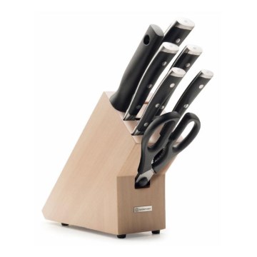 Wüsthof - Set di coltelli da cucina con ceppo CLASSIC IKON 8 pezzi faggio