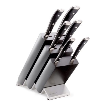 Wüsthof - Set di coltelli da cucina con supporto CLASSIC IKON 7 pezzi frassino/nero
