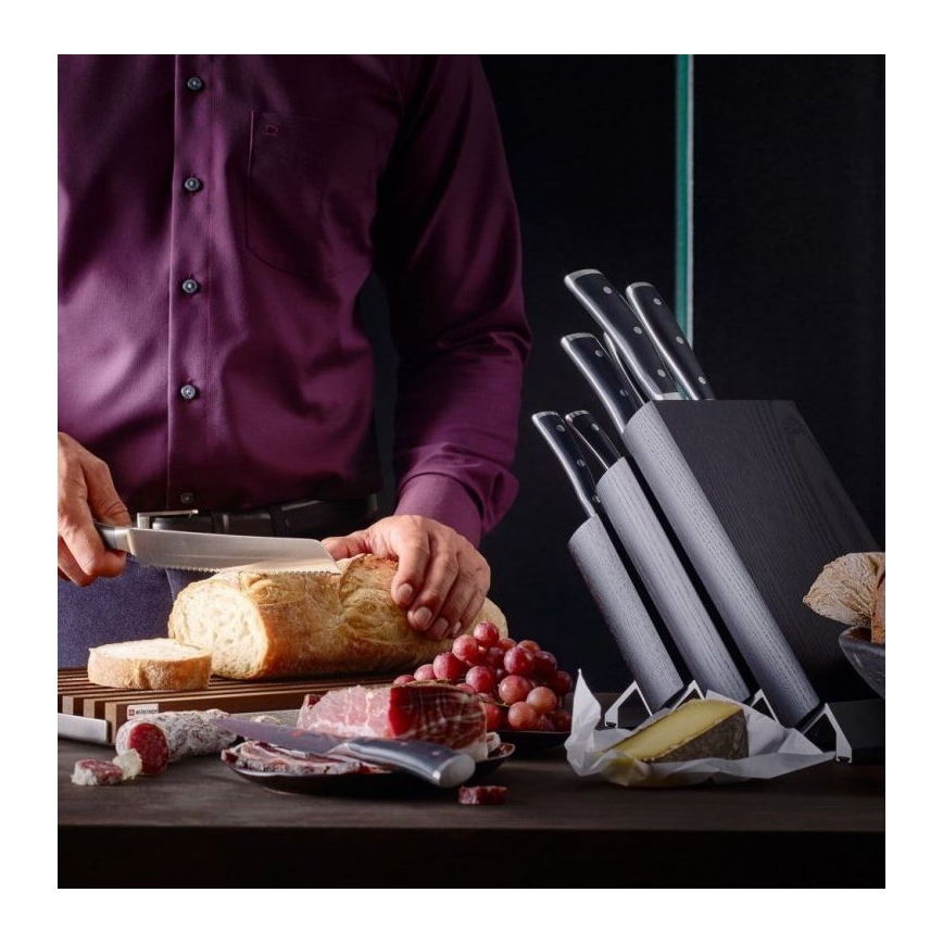 Wüsthof - Set di coltelli da cucina con supporto CLASSIC IKON 7 pz cenere/nero