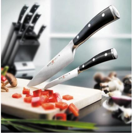 Wüsthof - Set di coltelli da cucina con supporto CLASSIC IKON 7 pz cenere/nero