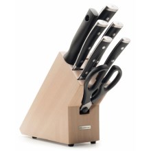 Wüsthof - Set di coltelli da cucina con supporto CLASSIC IKON 8 pezzi faggio