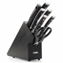 Wüsthof - Set di coltelli da cucina con supporto CLASSIC IKON 8 pz. nero
