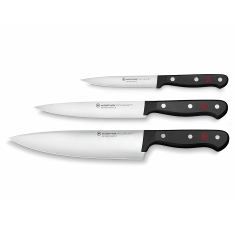 Wüsthof - Set di coltelli da cucina GOURMET 3 pezzi nero