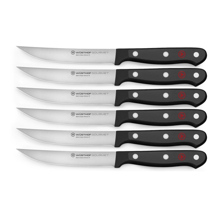 Wüsthof - Set di coltelli da cucina per bistecca GOURMET 6 pz nero