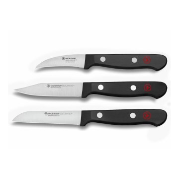 Wüsthof - Set di coltelli da cucina per verdure GOURMET 3 pezzi nero