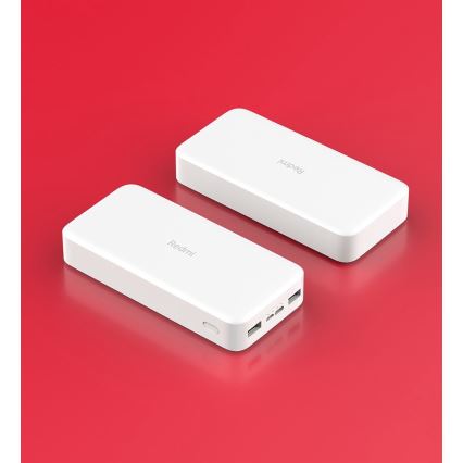 Xiaomi 20000 mAh Redmi 18W Power Bank a ricarica rapida bianco