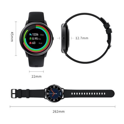 Xiaomi - Orologio intelligente IMILAB Bluetooth KW66 IP68 nero