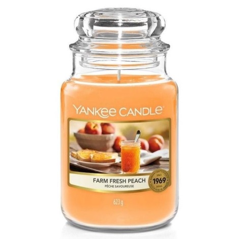 Yankee Candle - Candela profumata FARM FRESH PEACH grande 623g 110-150 ore