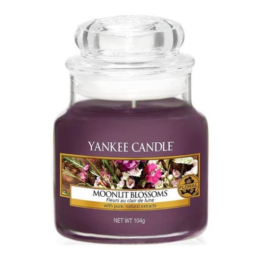 Yankee Candle - Candela profumata MOONLIT BLOSSOMS piccolo 104g 20-30 ore