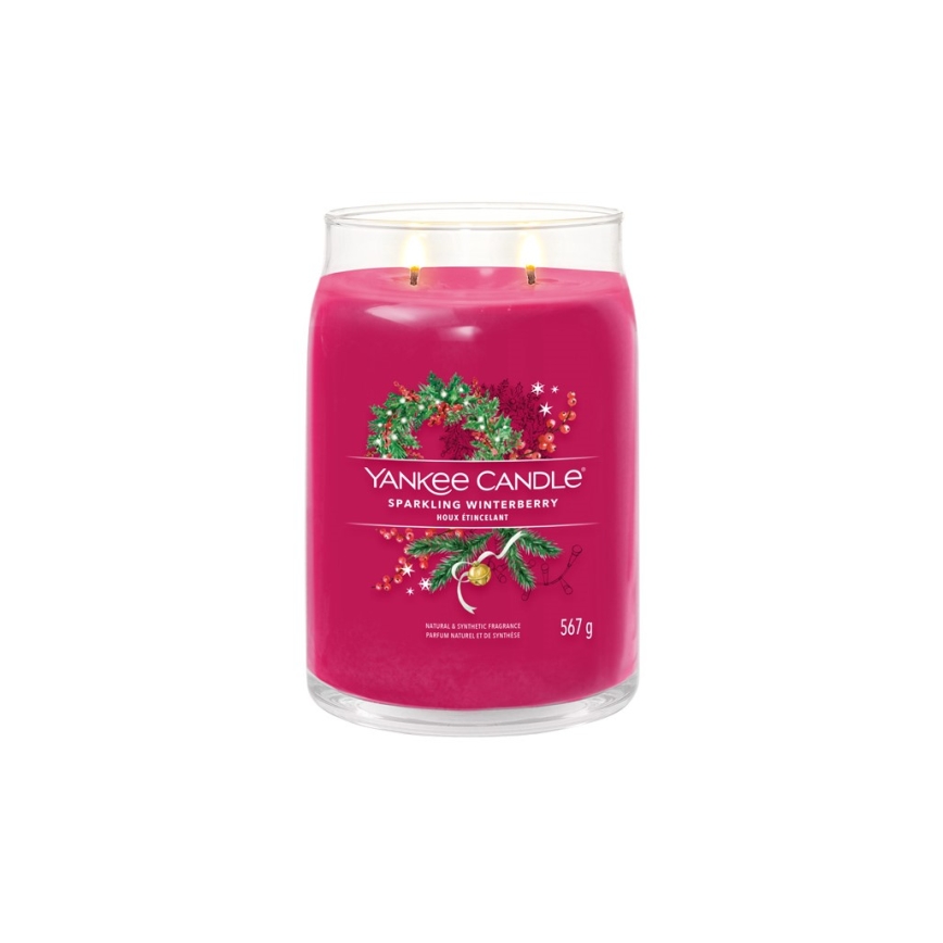 Yankee Candle - Candela profumata SPARKLING WINTERBERRY grande 567g 60-90 ore.