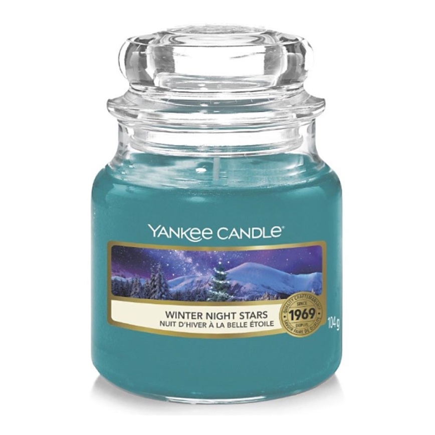 Yankee Candle - Candela profumata WINTER NIGHT STARS piccolo 104g 20-30 ore