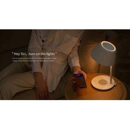 Yeelight - Lampada da tavolo LED dimmerabile con ricarica wireless Staria Bedside Lamp Pro LED/20W/230V Wi-Fi