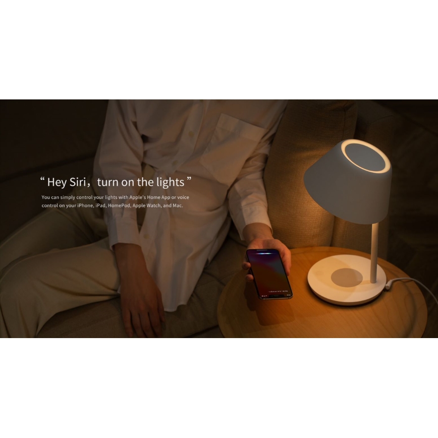 Yeelight - Lampada da tavolo LED dimmerabile con ricarica wireless Staria Bedside Lamp Pro LED/20W/230V Wi-Fi