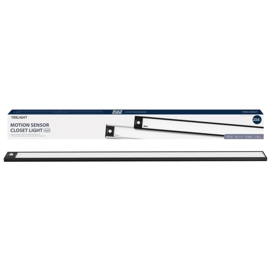 Yeelight - LED Illuminazione dimmerabile per mobili ricaricabile con sensore LED/2,4W/2200 mAh 2700K 60 cm nero