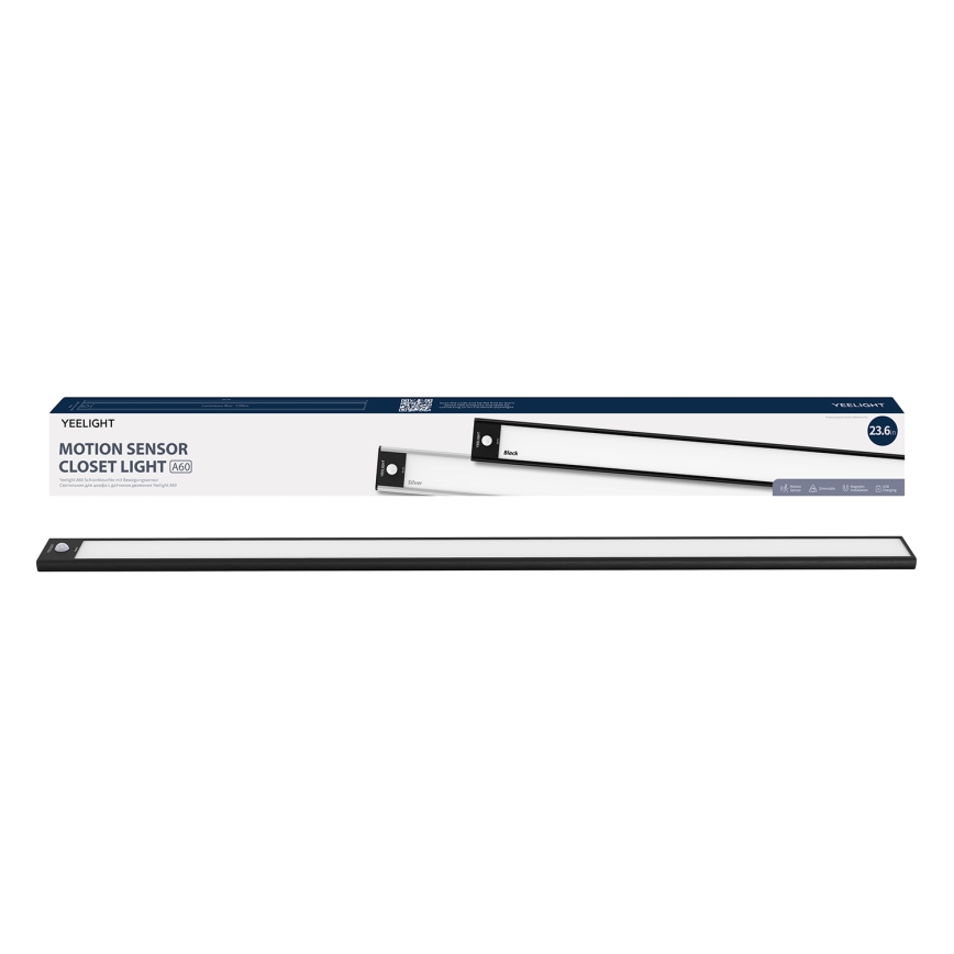 Yeelight - Illuminazione LED dimmerabile ricaricabile per mobili con sensore LED/2,4W/2200 mAh 4000K 60 cm nero
