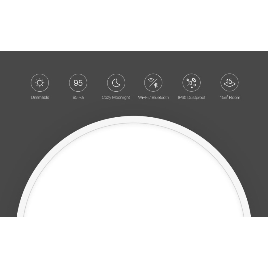 Yeelight - Luce LED dimmerabile CEILING LED/28W/230V Wi-Fi Bluetooth CRI 95 + telecomando