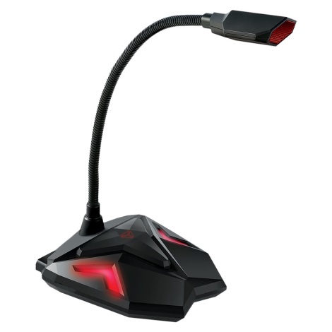 Yenkee - Microfono USB da gioco LED 5V nero/rosso