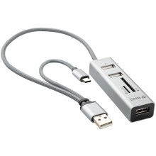 Yenkee - Splitter USB 2.0 e USB-C OTG e lettore di schede