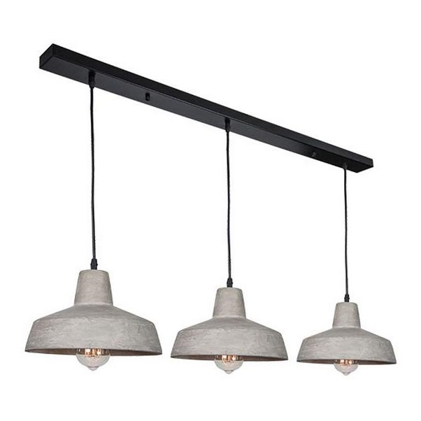 Zambelis 1653 - Lampadario a sospensione con filo 3xE27/40W/230V calcestruzzo