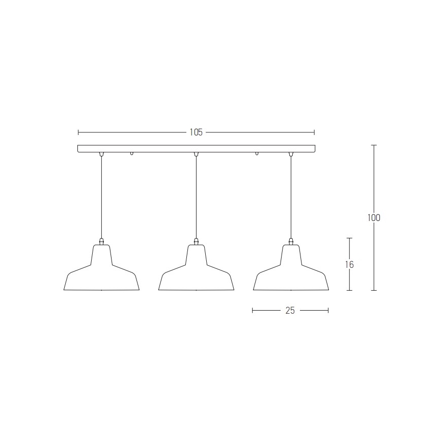 Zambelis 1653 - Lampadario a sospensione con filo 3xE27/40W/230V calcestruzzo