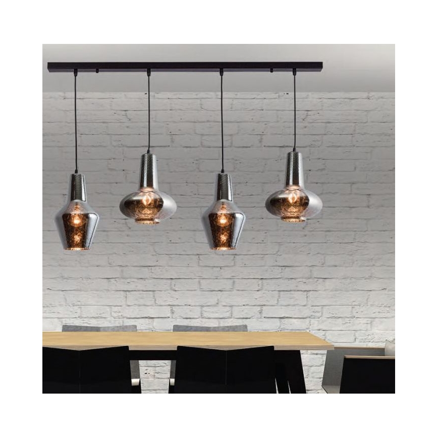 Zambelis 17151 - Lampadario a sospensione con filo 4xE27/40W/230V