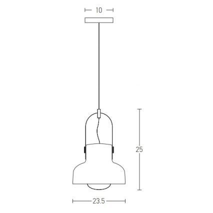 Zambelis 18190 - Lampadario a sospensione con filo 1xE27/40W/230V