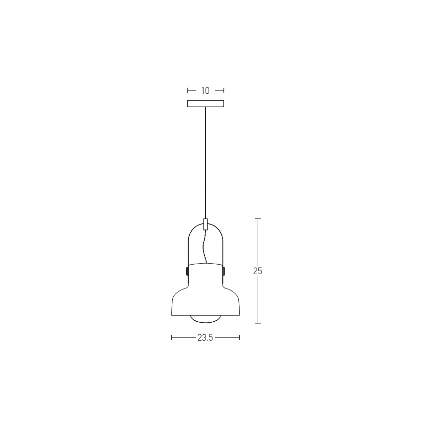 Zambelis 18190 - Lampadario a sospensione con filo 1xE27/40W/230V