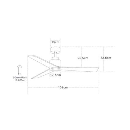 Zambelis 19136 - Ventilatore da soffitto + telecomando