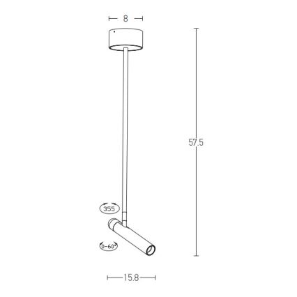 Zambelis 1920 - Lampadario a sospensione con supporto rigido LED LED/4,2W/230V bianco