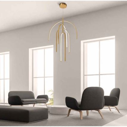 Zambelis 1933 - Lampadario a sospensione con filo LED dimmerabile LED/96W/230V oro