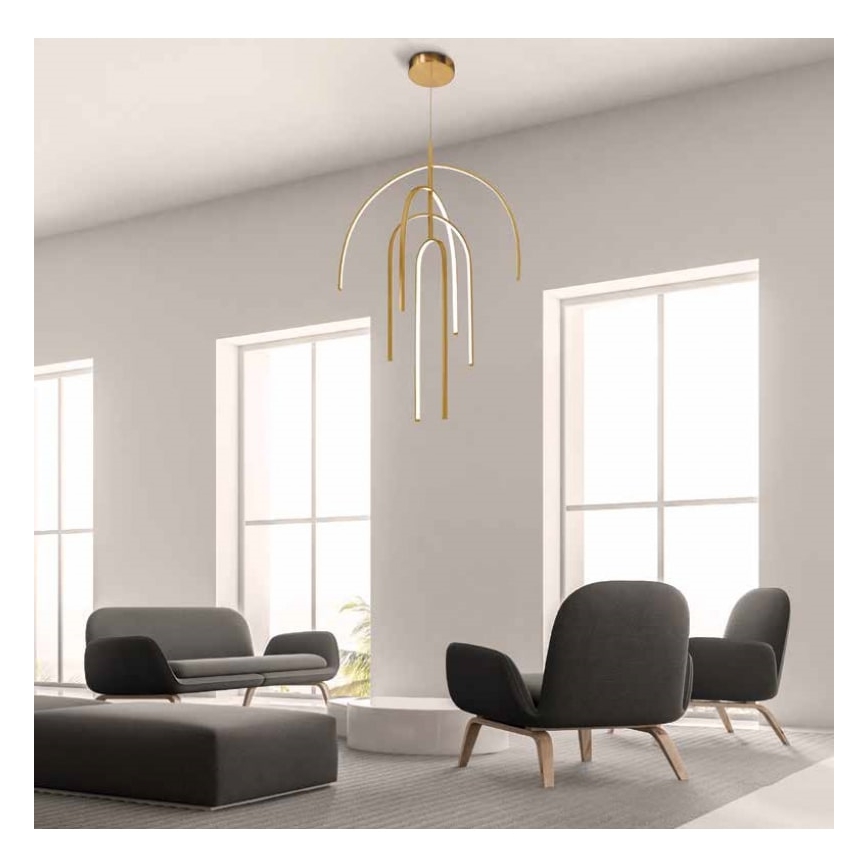 Zambelis 1933 - Lampadario a sospensione con filo LED dimmerabile LED/96W/230V oro