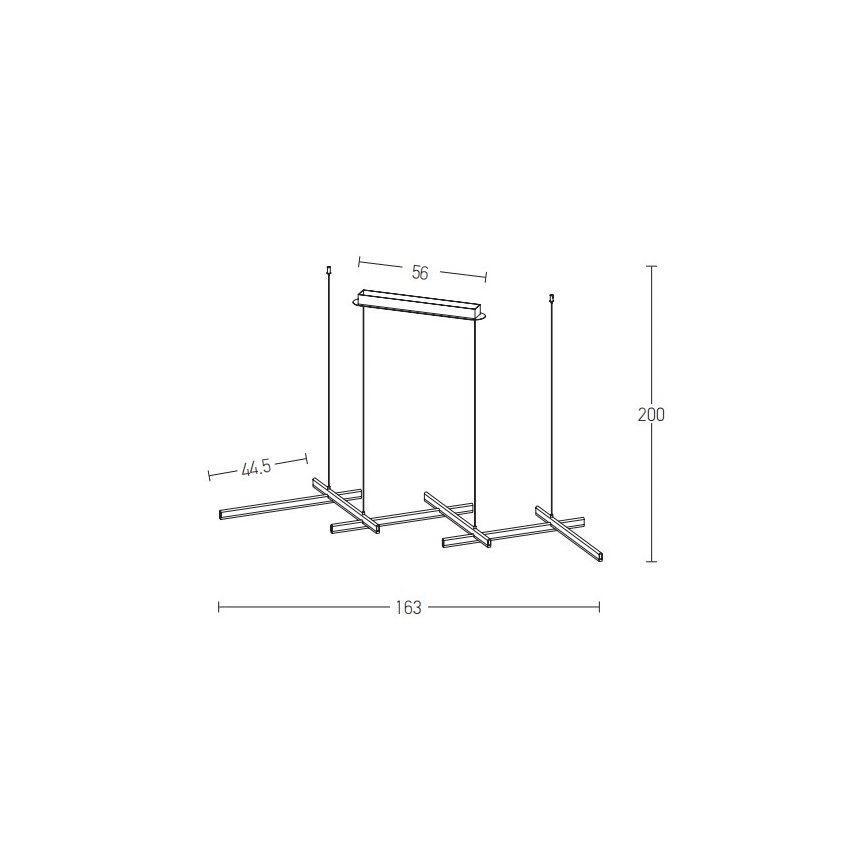 Zambelis 1948 - Lampadario a sospensione con filo LED dimmerabile LED/85W/230V nero