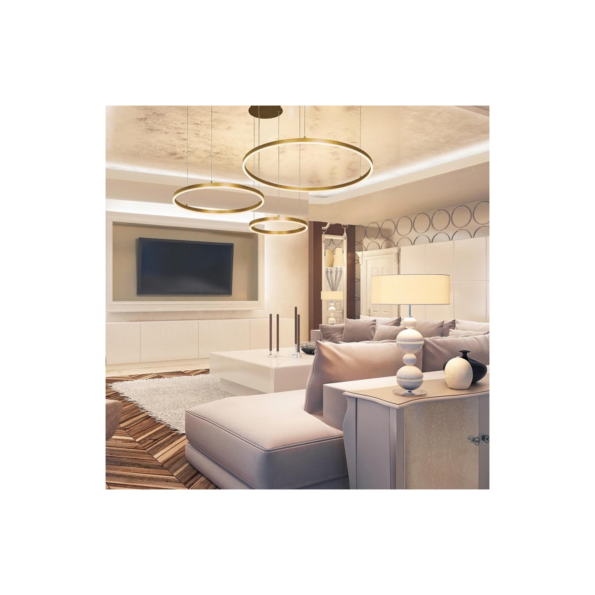 Zambelis 1956 - Lampadario LED a sospensione con filo LED/136W/230V oro