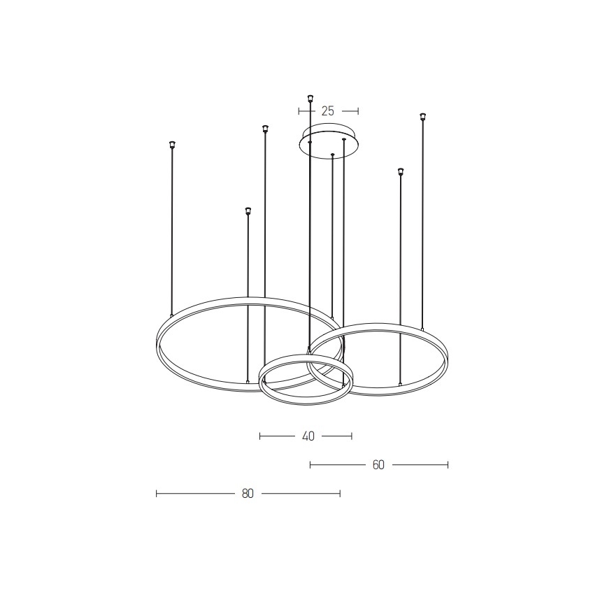 Zambelis 1956 - Lampadario LED a sospensione con filo LED/136W/230V oro