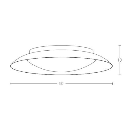 Zambelis 1959 - Plafoniera LED LED/28W/230V diametro 50 cm rame